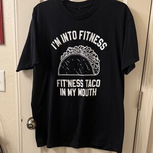 Black Graphic Taco shirt.  L. Men or women.